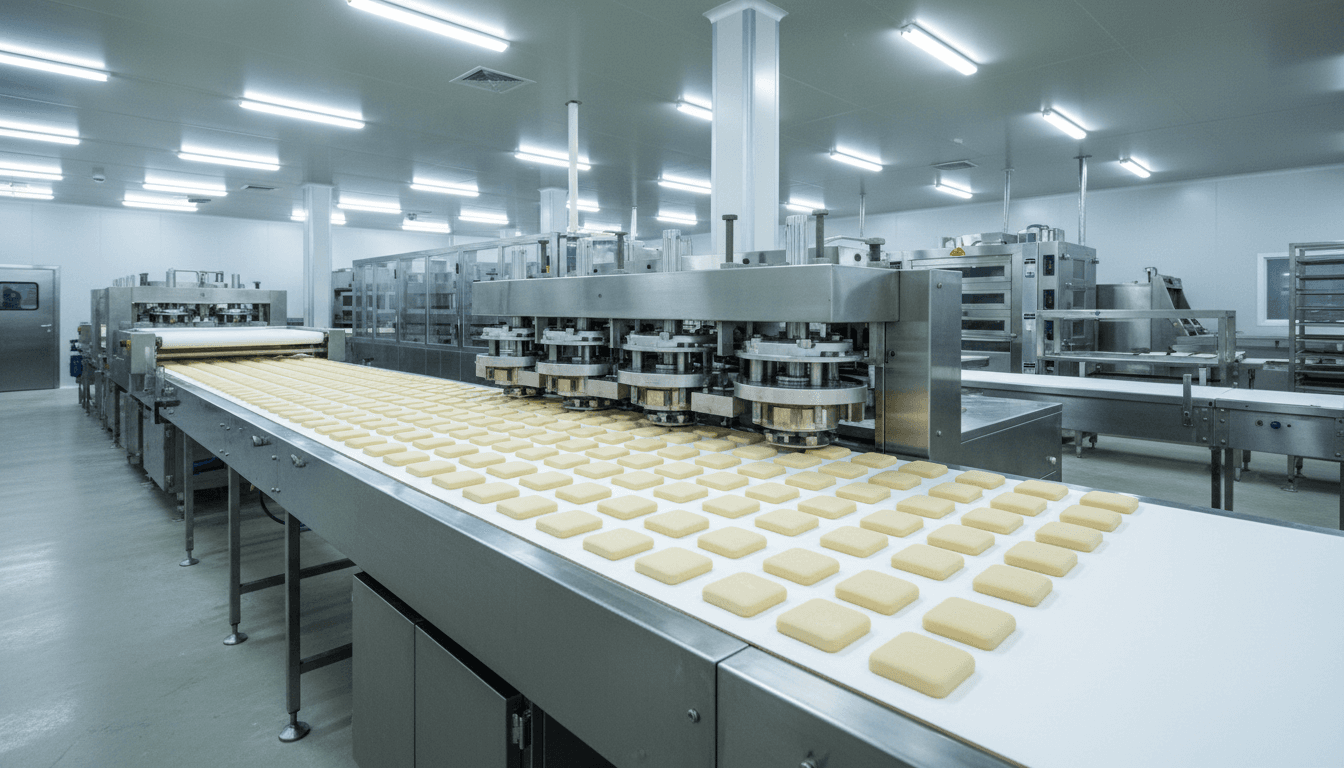 SARLFA automated bakery production line with pastry cutting machines