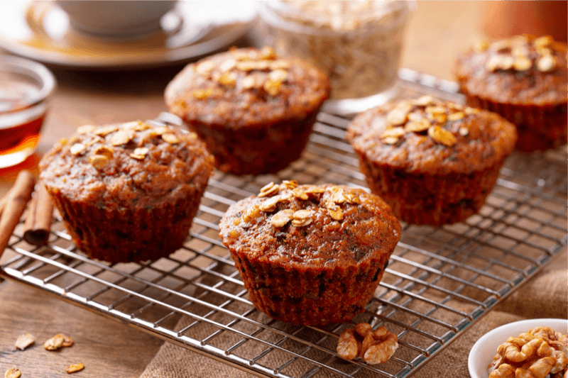 Large Oat Apple Carrot Muffin